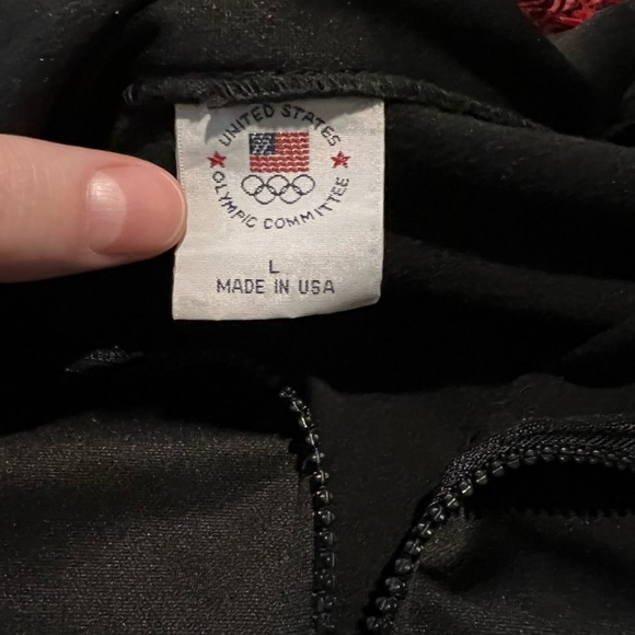 Men’s United States Olympic Committee Team USA Black Jacket Full Zip Size Large - Picture 5 of 6